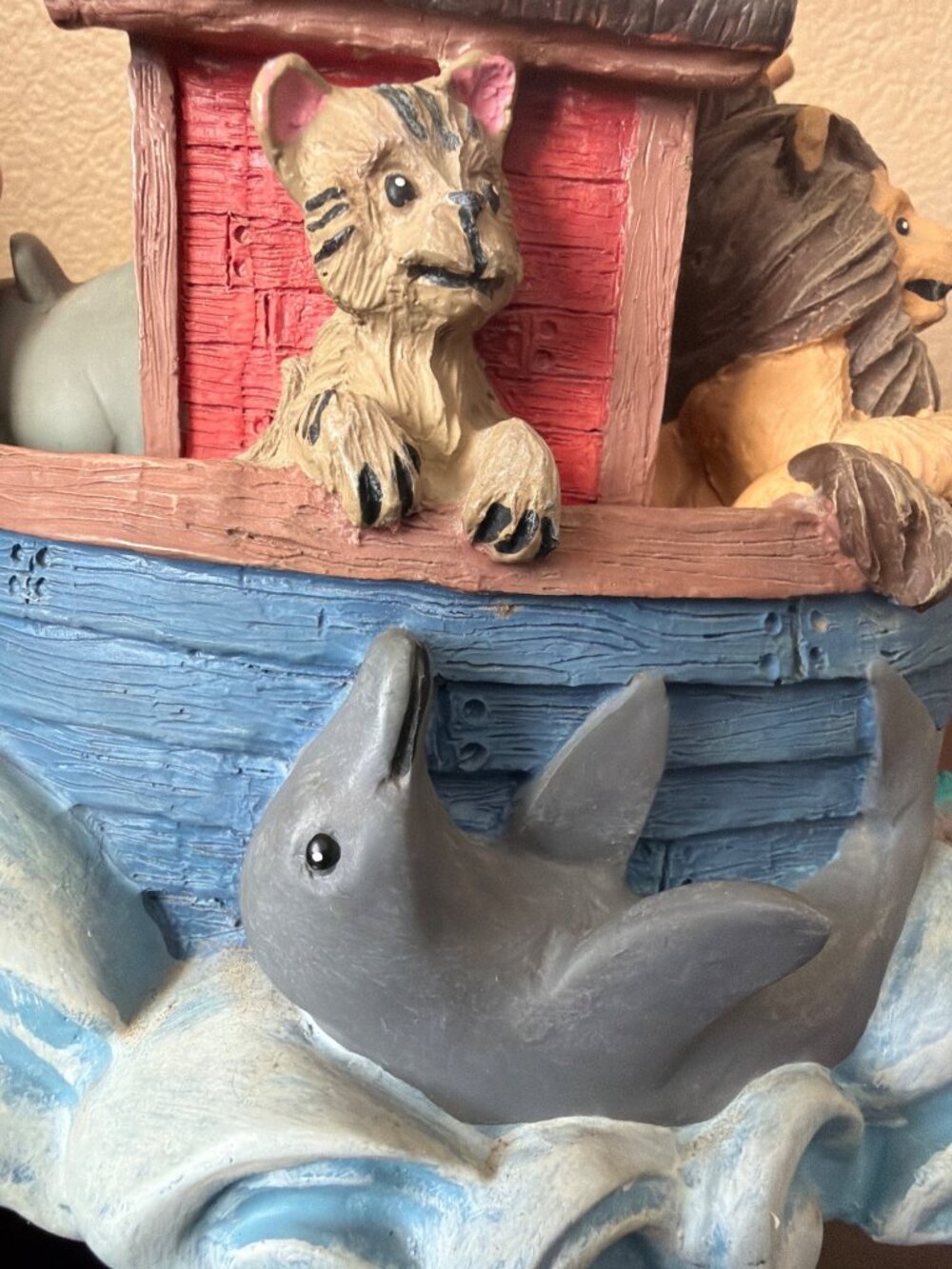 Vintage 1993 Figi Graphics Noah's Ark Resin Piggy Bank Nursery Decor - Picture 10 of 15